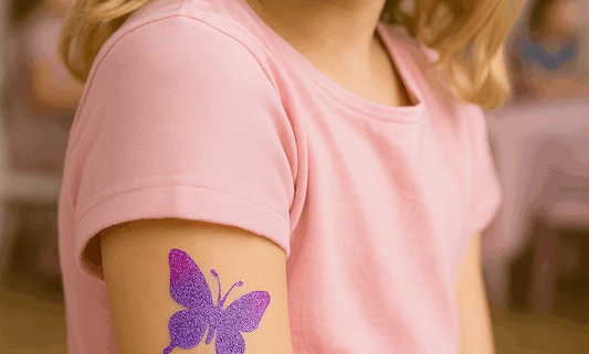 Themakist huren kinderfeestje - Extra Glitter tattoos pakket