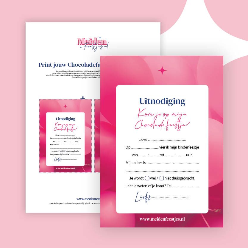 Printbare Uitnodigingen Chocoladefabriek